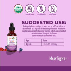 MARYRUTH'S Kids Elderberry Drops added to water for easy mixing.
