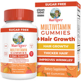 MaryRuth's hair growth gummies bottle front promotes thicker hair
