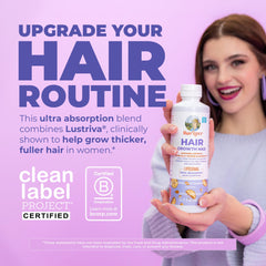 MaryRuth's Hair Growth Max front bottle highlighting vegan and clean-label