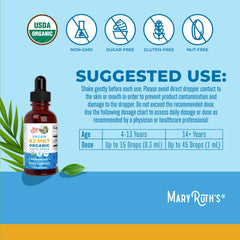 MaryRuth's K2 MK7 dosage chart image highlights age-based serving recommendations.