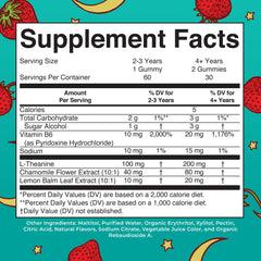 MARYRUTH'S Kids Nighttime Gummies bottle-side label highlights vegan, non-GMO, and clean ingredients.