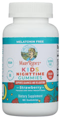 MARYRUTH'S Kids Nighttime Gummies ingredients-label lists L-theanine, chamomile, and lemon balm.