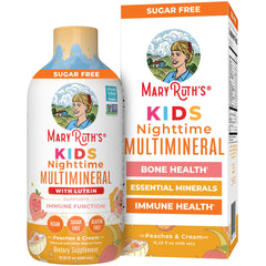 MaryRuth's Kids Nighttime Multimineral bottle shown for nightly minerals supporting bone health