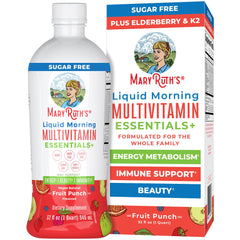 MaryRuth's Liquid Morning Multivitamin Essentials bottle for daily use and balance