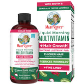 MARYRUTH'S liquid multivitamin bottle shown for daily wellness and hair support