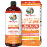 MARYRUTH'S Liquid Multivitamin Hair Growth bottle shows Lustriva for thicker hair potential.
