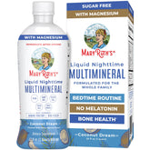 MaryRuth's Liquid Nighttime Multimineral bottle close-up supports a calm bedtime routine.