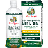 MaryRuth's Liquid Nighttime Multimineral bottle being poured for a calm bedtime routine
