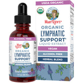 MaryRuth's Lymphatic Support bottle showcases organic vegan drops for daily wellness and comfort.