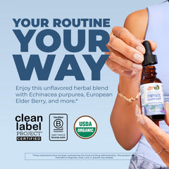 MaryRuth's Lymphatic Support drops label highlights herbal blend for daily wellness.