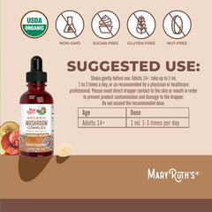MARYRUTH'S Mushroom Complex drops added to water for convenient daily consumption