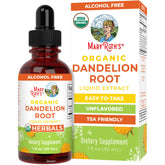 MaryRuth's Organic Dandelion Root Liquid Bottle, easy daily use in a travel-friendly package.