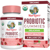 MARYRUTH'S Organic Probiotic Gummies bottle for strawberry flavor and gut support