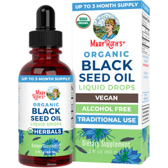 MARYRUTH'S Organics Black Seed Oil Drops bottle ready for daily use.