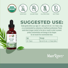 Close-up of Holy Basil label highlighting vegan non-GMO ingredients