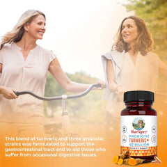 MaryRuth's Organics Probiotic Turmeric ingredients label emphasizes organic blend.