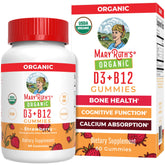 MaryRuth's Vitamin D3 B12 gummies bottle close-up showing a tasty daily supplement