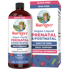 MARYRUTH'S prenatal liquid bottle for easy daily vitamin support during pregnancy.
