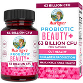 MaryRuth's Probiotic Beauty capsules bottle for vegan skin and gut support.