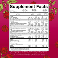 MaryRuth's Raspberry liquid multivitamin pour demonstrates a smooth, kid-friendly intake