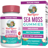 MaryRuth's Sea Moss Gummies green apple bottle pour for easy daily wellness