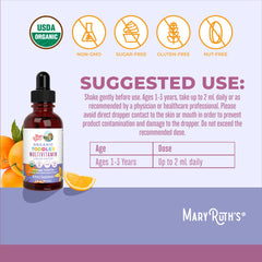 MaryRuth's orange-vanilla flavor toddler bottle with kid-friendly taste appeal.