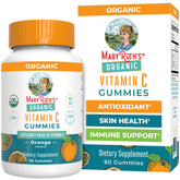MaryRuth's Vitamin C gummies bottle showing organic orange flavor for daily immune support.