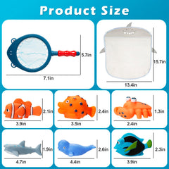 Masagotti shark net with open mouth for interactive chase play