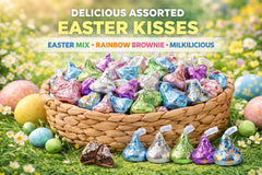 MASHBOX Hershey's Kisses Easter milk chocolate pink pastel wrapper, great for gift bags.