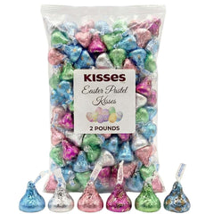MASHBOX Hershey's Kisses Easter milk chocolate in pastel wrappers, ideal for Easter baskets.