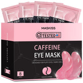 Maskiss Under Eye Patches packaging shows individual sachets for on-the-go freshness.