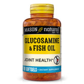 MASON NATURAL glucosamine-fish oil bottle promotes joint comfort during daily activities.