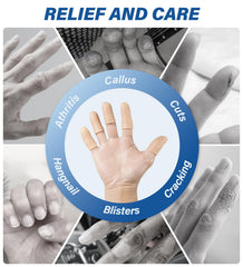 MasterMo Gel Finger Cots on finger during daily tasks reduces friction and pressure.