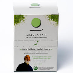 Matcha Kari single-serving stick for on-the-go preparation and convenience.