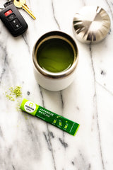 matcha LOVE unsweetened green tea powder delivers pure flavor and caffeine without sugar.
