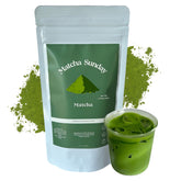 Matcha Sunday ceremonial-grade bag front, ideal for authentic Kyoto tea rituals.