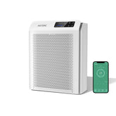 MATONC air purifier for wide-area coverage in a living room using powerful filtration.