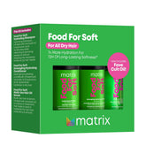 Matrix Food For Soft Trial Kit shampoo pour shows hydrating formula for dry hair