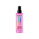 Matrix Miracle Creator leave-in spray bottle delivers quick nourishment and shine.