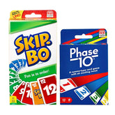 Mattel Phase 10 card game with colorful phases for family night