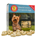 Friandises Mattie\'s Treats coeurs croustillants 10oz en boîte, récompense idéale pour chiens.