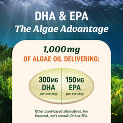 Sustainability label on MAV Nutrition algae omega3 packaging