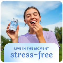 MAV Nutrition gummies with ashwagandha and GABA support relaxation.