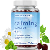 MAV Nutrition Calming Ashwagandha Gummies teen bottle promotes calm mood support.