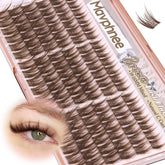Mavphnee anime cluster lashes brown pack for natural daily definition and easy wear.