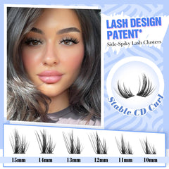 Mavphnee Manga Lash Clusters cat-eye spiky design adds dramatic definition.