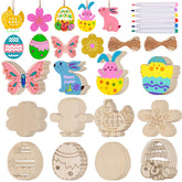 Max Fun Easter chick wood cutout ornament ready for painting and hanging.