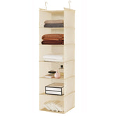 MAX Houser 6-Tier shelf hanging closet organizer viewed from the side for space-saving storage
