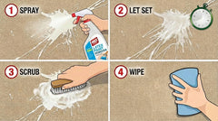 Demonstrates dwell-time application for easier latex paint loosening.