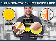 Maxguard sticky glue close-up shows industrial-grade adhesive trapping pests.